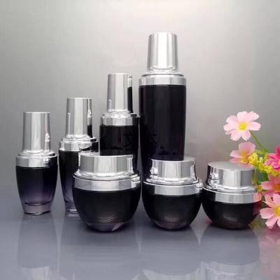 China 50g 120ml Luxury Luxury Eco-friendly Cosmetic Packaging Set Skin Care Cream / Lotion Glass Bottle With Press Pump for sale