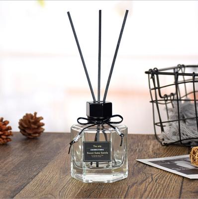 China Wholesale 50ml 100ml Luxury Aromatherapy Bottles Hexagon Diffuser Bottle Customized Logo Ceramic Reed Diffuser Bottles Aroma Diffuser for sale