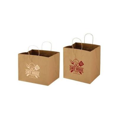 China Recyclable Large Capacity Biodegradable Wax Kraft Heavy Duty Paper Bags With Ribbon Handles for sale