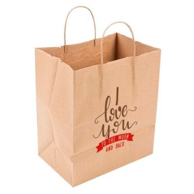 China Recyclable Fast Delivery Biodegradable Printing Logo Cake Kraft Paper Bags Custom Wholesale for sale