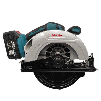 China Brick Saw DETUO 21V Battery Circular Saw Electric Power Saws Woodworking Portable Compact Cordless Circular Saw for sale