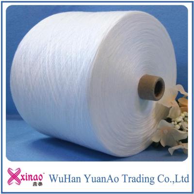 China 100% virgin close virgin polyester ring spun yarn raw white for sale