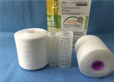 China Virgin Raw White / Semi Dull 40/2 Ring Spun Polyester Yarn , High Tenacity Polyester Yarn for sale