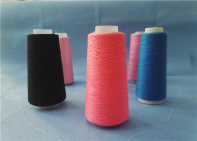 China Dyed 100% Polyester Yarn , Spun Polyester Yarn 40s / 2 On Plastic Tube for sale