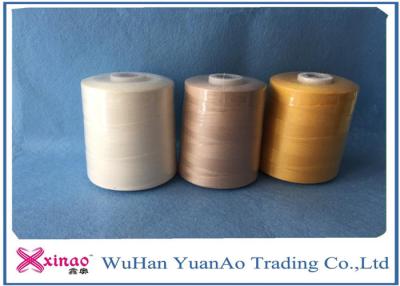 China Colorful high strenght hairless 100% Polyester Sewing Thread White Coffee Rose for sale