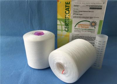 China Pure White Twist 50s/2 Sewing Polyester Knitting Yarn With Plastic Tube for sale