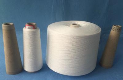 China TFO Raw White Ring Spun Polyester Yarn  With Paper Cone , 20s/2/3 40s/2 50s/2 for sale