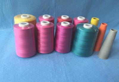 China 100% Cone Chemical Resistance Ring Spun Polyester Yarn / Heavy Duty Sewing Thread for sale