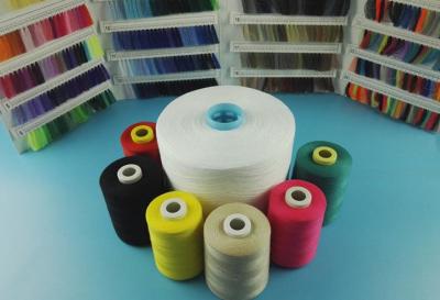 China High Twist Z Twist Spun Polyester Thread 50/2 40/2 30/2 Dyed With Less Knots for sale