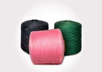 China Dyed low shrinkage 100% ring spun polyester yarn Eco - Friendly for sale