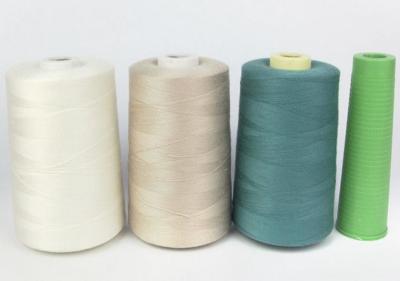 China Bright 100% SPUN Polyester Sewing Machine Thread 40S/2 500M/CONE Spun Polyester Yarn for sale