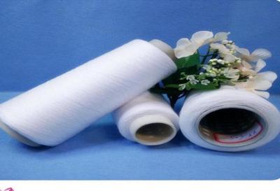 China High Strengh Paper Core 100% Polyester Spun Yarn Raw White 20S - 60S Count for sale