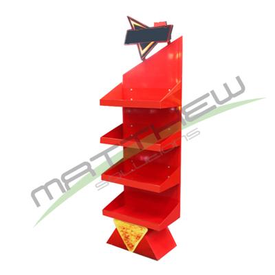 China Supermaket & Mail & Kitchen MT Attracting Customers Custom Stainless Steel Red Metal Plate Display Stand For Retail Store for sale