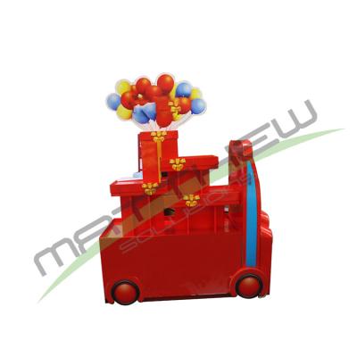 China Supermaket MT Candy Cart Design Shape Candy Custom Corrugated Pop Cardboard School Bus Paper Display Stand for sale