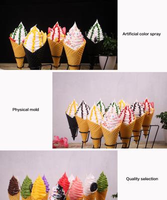 China China Large Size Artificial Ice Cream Cone Sculpture Model For Amusement Park Ice Cream Shop For Sale for sale