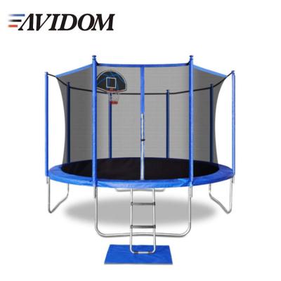 China With Protective Net Round Trampoline With Tent Roof Competition Kids Adults Water Trampoline Games for sale