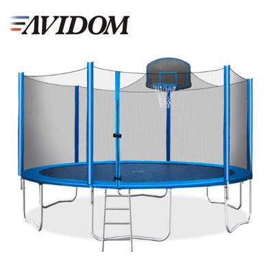 China With High Quality Outdoor Spring Trampoline Protector Net 15ft Trampoline On Sale With Basketball Hoop for sale