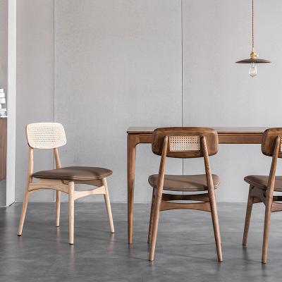 China Hot Sale TPZ041B Back Woven Rattan Woven Rattan Chairs Dining Modern Design Hotel Home Funiture Chair Upholstered Wooden Dining Chairs for sale