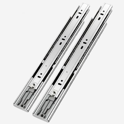 China Funiture Cabinet Stainless Steel Cabinet Slides Soft Narrow Undermount Ball Bearing Drawer Slides Buffer Damper Slide for sale