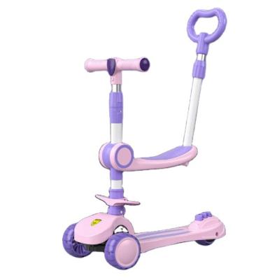 China Folding 3 Wheels Kids Scooter , Foldable And Luminescent Scooter for sale