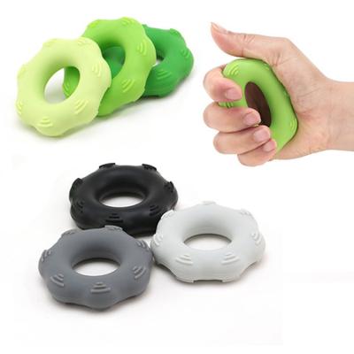 China 10pcs Silicone Finger Grip Strength Trainer Resistance Grip Ring Fitness Equipment Accessories for sale