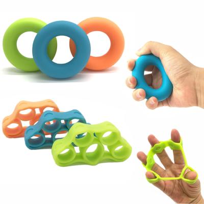 China Finger Strengtheners 6pcs Silicone Finger Stretcher Resistance Bands Expander Enhancer Trainer Portable Silicone Hand Grip Test Program Set for sale