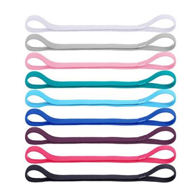 China Wholesale Custom Sports Nylon Non-slip Sweatband Yoga Tennis Sweat Wicking Damp-Wicking Running Headband for sale