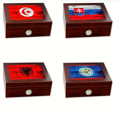 China American Style Custom logo Wholesale Spanish Cedar Wood cigar Humidor Box for sale