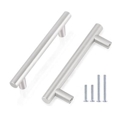 China Easy assemble/ Eco-friendly/ Multi-function Furniture Hardware Modern Solid Stainless Steel Kitchen Cabinet Handles Bar T Handle for sale