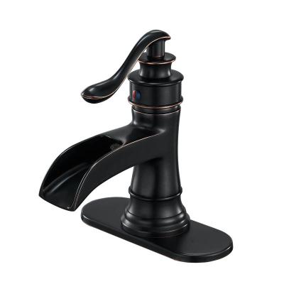 China Thermostatic Faucets Modern Bathroom Black Antique Bidet Faucet Two Handles Water Gold Bathroom Sink Brass Single Hole Deck Mounted Water Mixer Tap for sale