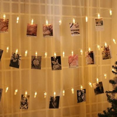 China YF Fairy 20 LED Photo Clip Battery Operated Light Led String Lights Wedding For Hanging Pictures for sale