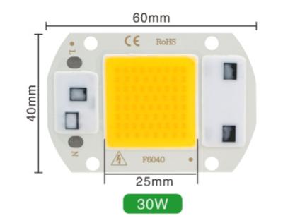 China Top Selling 30W 220V Smart IC Aluminum Chip For Lighting Driverless Warm White UV Led COB for sale