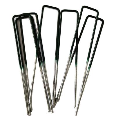 China Hot Sale High Quality Flat Ground Pins Garden Stake U Pegs for sale