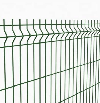 China Easily Assembled Steel Iron Wire Mesh Forti V Bend Welded Mesh Panel Green PVC Coated Security Fencing for sale