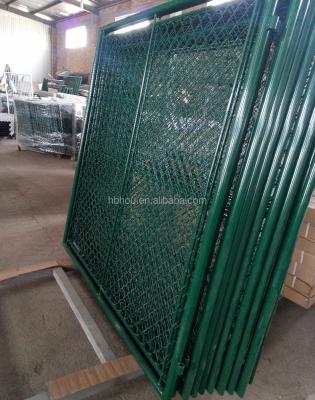 China Easily Assembled Powder Coated Garden Iron Chain Link Fence Gate Designs for sale