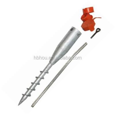 China Umbrella no-dig galvanized ground screw anchor for sale