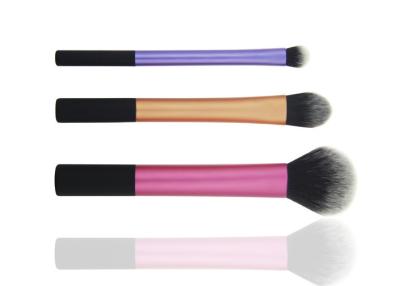 China Flat Top Travel Makeup Brush Set / Private Label Makeup Brushes With Portable Pouch for sale