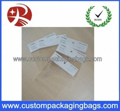 China Recycled Print Custom Packaging Bags , Small OPP Bags With Header for sale