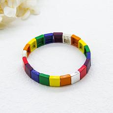 China Lovers Magnetic Men Onyx Bracelet Transparent Elastic Rope Bead Bracelet for sale