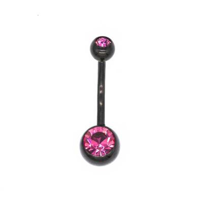 China Pink Zircons Belly Button Piercings Jewelry 316 Stainlesss Steel OEM ODM for sale