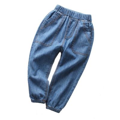 China Summer Breathable Boys Slim New Section Tencel Jeans 2019 Soft Mosquito Pants Baby Kids Lightweight Loose Pants for sale