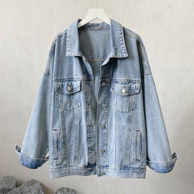 China Wholesale Plus Size Women Longsleeve Lattice Denim Jacket For Lady for sale