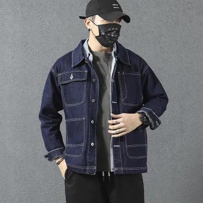 China Multi-pocket Breathable Denim Print Men's Casual And Comfortable Machining Jacket for sale