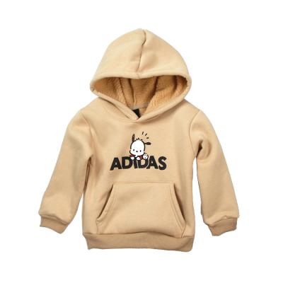 China Soft woolen soft children's anti-pilling children's custom logo lamb Hoodie for sale