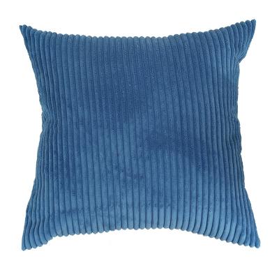 China Wholesale Simple Simple Anti Dust Mite Plant Corn Strip Cushion Cover,Multicolor Solid Color Pillow Corduroy Sofa Cushion for sale