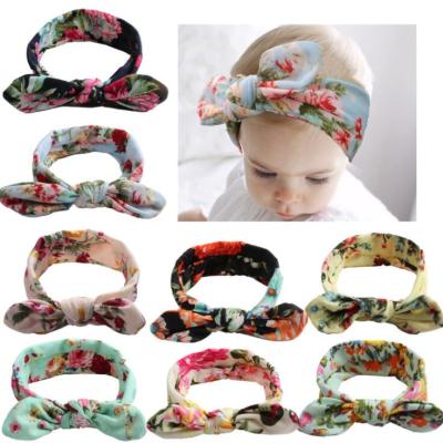 China Bohemia Nylon Baby Headbands Bows Soft Elastics Hair Band For Newborns Infants Toddlers for sale