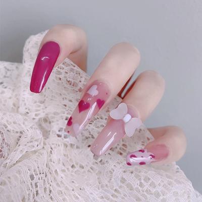 China Nail Art Salon 24pcs Home DIY Full Cover Nails Press On Nails for Women and Girls for sale