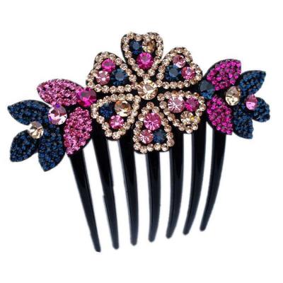 China Wholesale Acrylic Large Rhinestone Hair Comb For Women Hair Accessories for sale