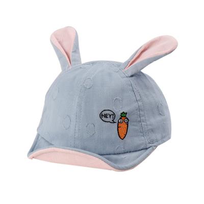 China Soft Brim Cotton Baby Hats Soft Rabbit Ears Children's Cartoon Hats New for sale