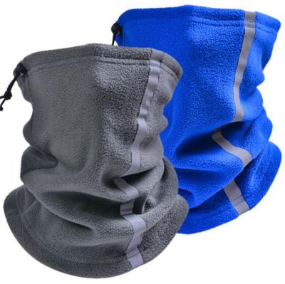 China Unisex Polyester Winter Fleece Skiing Neck Warmer With Reflective Stripe for sale